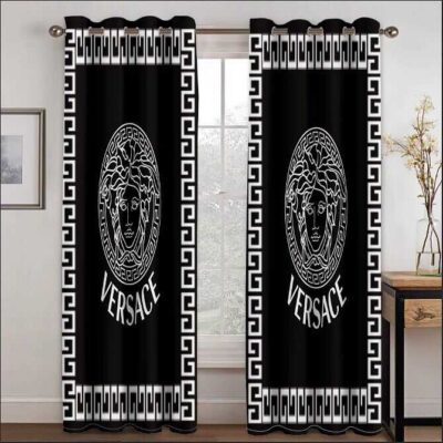 Gianni Versace Black Premium Window Curtains Hot 2023 Set WC095