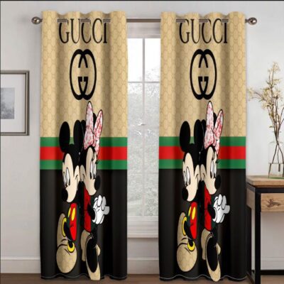 Gucci Mickey Minnie Mouse Disney Premium Window Curtains Hot 2023 Set WC076