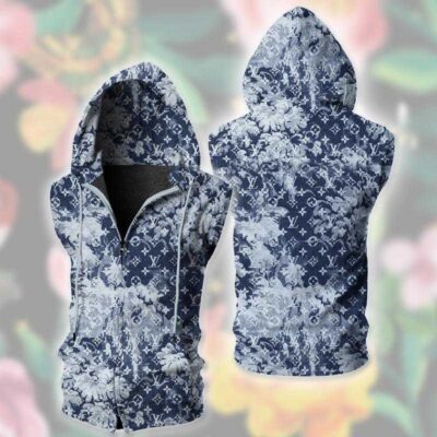 Louis Vuitton Watercolor Unisex Sleeveless Zip Up Hoodie Luxury For Men Women SZH017