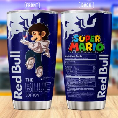Mario Red Bull Stainless Steel Tumbler 20Oz/30Oz