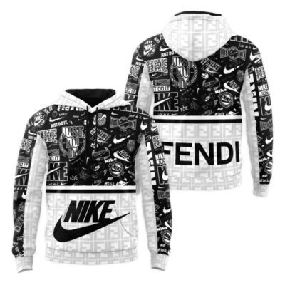 Nike Fendi Unisex Hoodie Luxury Brand Gifts 2023 JH2084