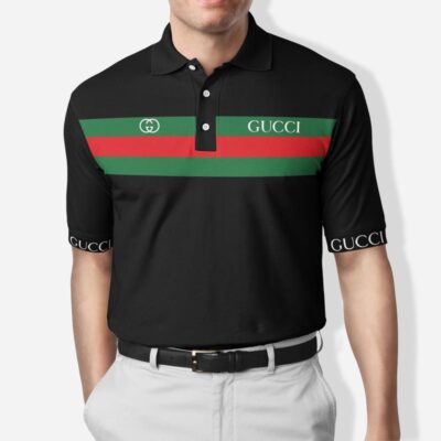 Gucci Black Polo Shirt Luxury Brand Tennis Shirt Golf Shirt PLS181