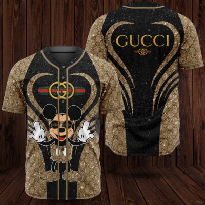 Gucci Mickey Mouse Baseball Jersey Shirt Luxury BJS991