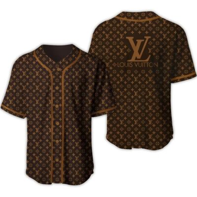 Louis Vuitton Monogram Baseball Jersey Shirt LV Luxury BJS1086