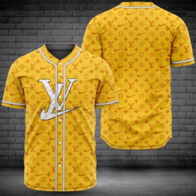 Louis Vuitton Nike Baseball Jersey Shirt LV Luxury BJS1088