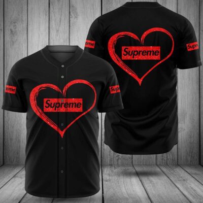 Supreme Heart Baseball Jersey Shirt Luxury BJS1242