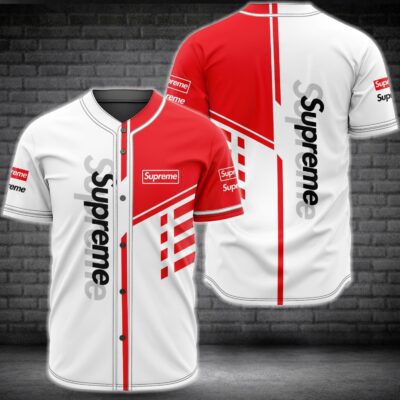 Supreme White Baseball Jersey Shirt Luxury BJS1246