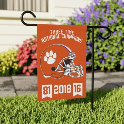 Clemson Tigers 3 Time Champions Garden Flag GF00199