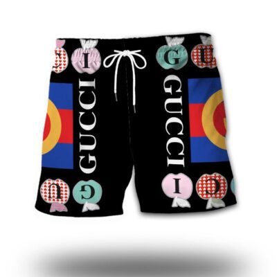 Gucci New Black Luxury Pants All Over Print Shorts For Men