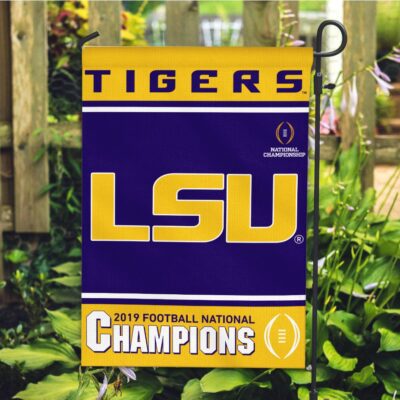 LSU Tigers 4 Time Football Champions Garden Flag GF00336