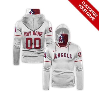 Los Angeles Angels Mlb Baseball Team Logo White Jersey Style Custom Number Name For Angels Fans Gaiter Hoodie GH0447