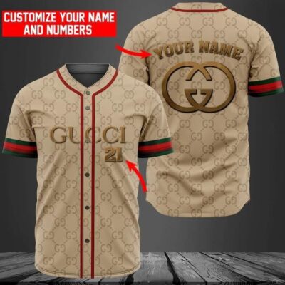 Personalized Gucci Baseball Jersey Shirt Luxury BJS1200