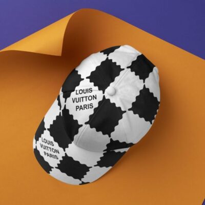 LV Paris Black White Pattern Luxury Cap Print 3D Trending Cap CTC1143