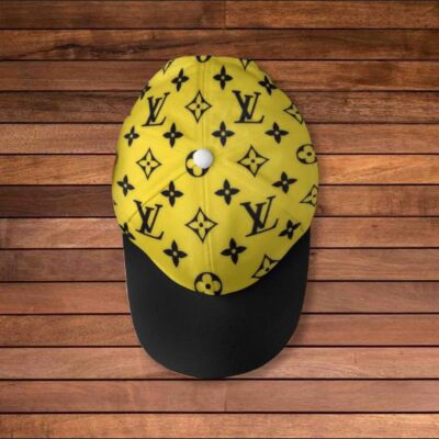LV Yellow Black Pattern Luxury Cap Print 3D Trending Cap CTC1124