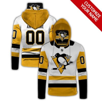 Pittsburgh Penguins Nhl Ice Hockey Team Logo Home Jersey Style Custom Number Name For Penguins Fans Gaiter Hoodie GH0470