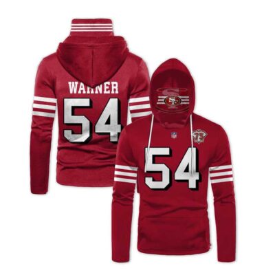 San Francisco 49Ers Fred Warner 54 Nfl Legendary Captain Red 3D Jersey Gift For 49Ers Fans Gaiter Hoodie GH0870