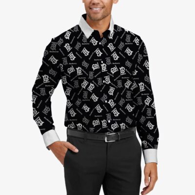 Burberry Long Sleeves Button Down Shirt For Elegant Men LSB1011