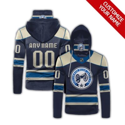 Columbus Blue Jackets Nhl Ice Hockey Team Logo Navy Jersey Style Custom Number Name For Jackets Fans Gaiter Hoodie GH0292