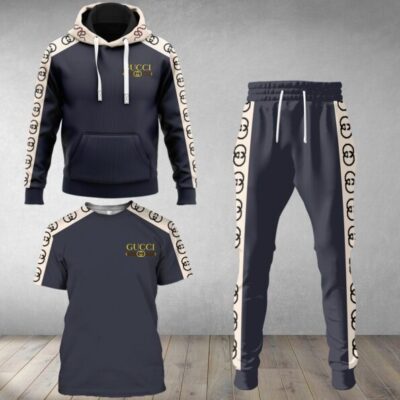 Gucci Luxury Brand Combo T-Shirt Hoodie Long Pants Set Trending 2023-24 Outfit Sport LCS1004