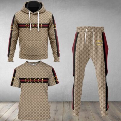 Gucci Luxury Brand Combo T-Shirt Hoodie Long Pants Set Trending 2023-24 Outfit Sport LCS1019
