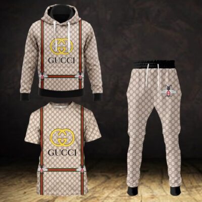 Gucci Luxury Brand Combo T-Shirt Hoodie Long Pants Set Trending 2023-24 Outfit Sport LCS1026