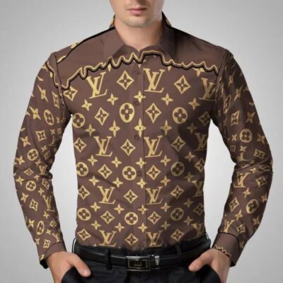 Louis Vuitton LV Long Sleeves Button Down Shirt For Elegant Men LSB1131