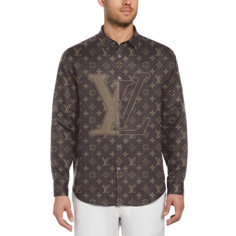 Louis Vuitton LV Long Sleeves Button Down Shirt For Elegant Men LSB1153