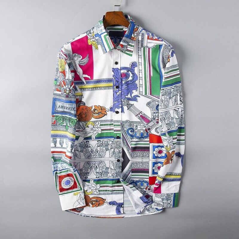 Versace Long Sleeves Button Down Shirt For Elegant Men LSB1076