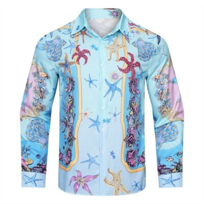 Versace Long Sleeves Button Down Shirt For Elegant Men LSB1078