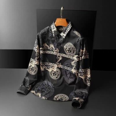 Versace Long Sleeves Button Down Shirt For Elegant Men LSB1090