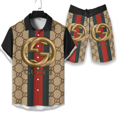 Gucci Luxury Hawaiian Shirt & Short Set LHS1008