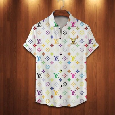 LV Louis Vuitton Luxury Hawaiian Shirt & Short Set LHS1202