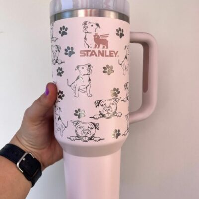 Pit bull & paw prints Stanley Tumbler Trending KTB1032