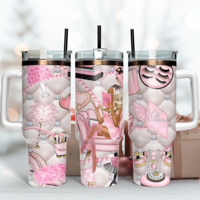 Barbie Girl Stanley Tumbler Barbie Stanley Tumbler 40oz Stanley Tumbler KTB1160