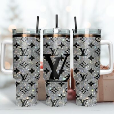 Bling LV Logo Pattern Fashion Stanley Tumbler 40oz Stanley Tumbler KTB1151