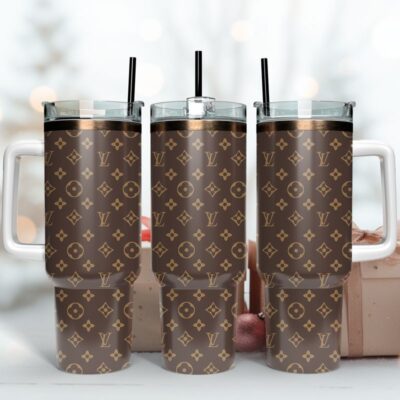 Brown LV Stanley Tumbler LV Logo Stanley Tumbler 40Oz Stanley Tumbler KTB1132