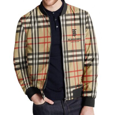 Burberry Luxury Brand Varsity Zipper Jacket VST1037
