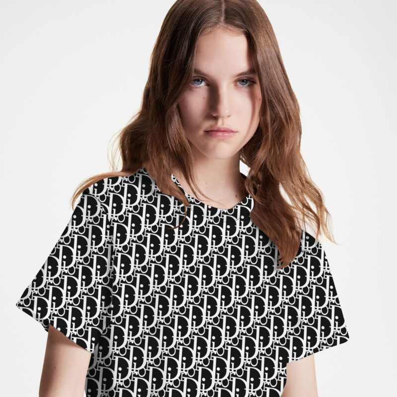Dior Monogram Luxury Unisex T Shirt For Lady Gentleman USL1028 1
