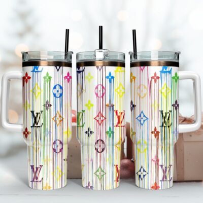 Dripping Logo Stanley Tumbler Dripping LV Logo LV 40Oz Stanley Tumbler KTB1133