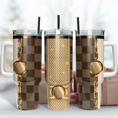 Golden Gucci Stanley Tumbler Design 40oz Stanley Tumbler KTB1085