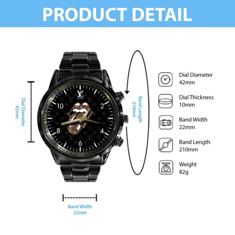LV Luxury Black Fashion Sport Watch BWL1002 2