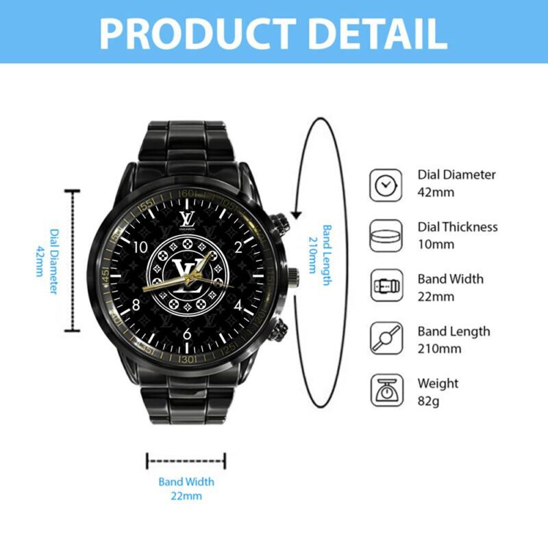 LV Luxury Black Fashion Sport Watch BWL1004 2