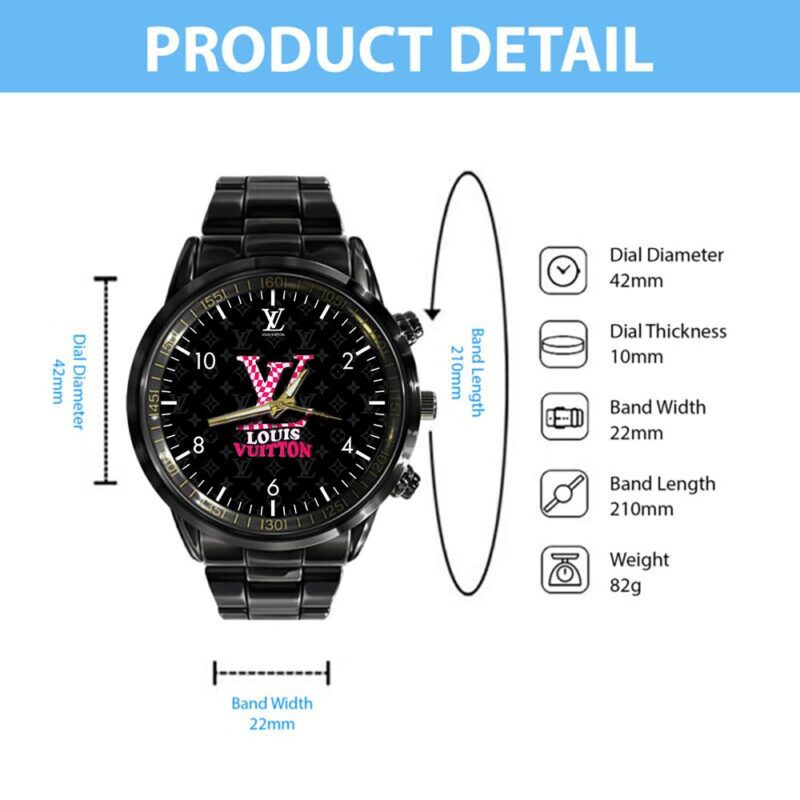 LV Luxury Black Fashion Sport Watch BWL1008 2