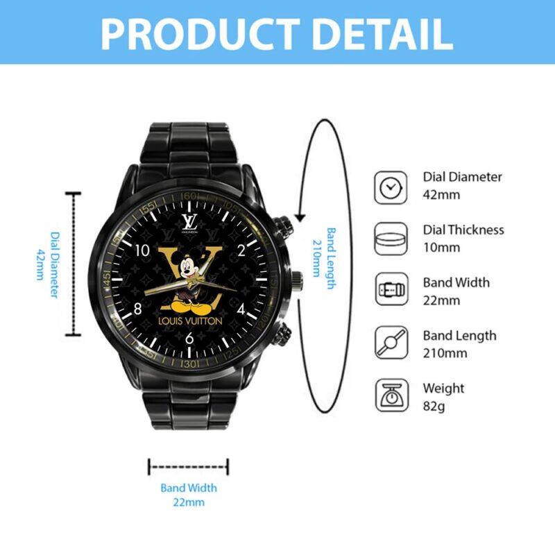 LV Luxury Black Fashion Sport Watch BWL1012 2