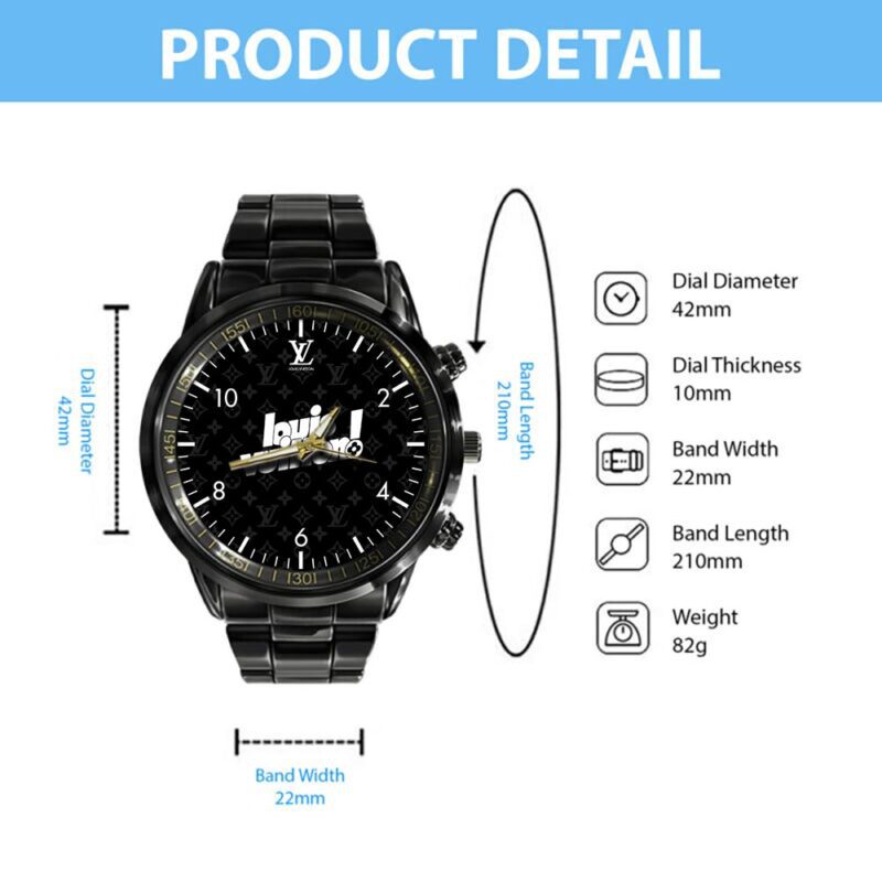 LV Luxury Black Fashion Sport Watch BWL1013 2
