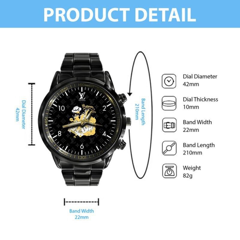 LV Luxury Black Fashion Sport Watch BWL1016 2