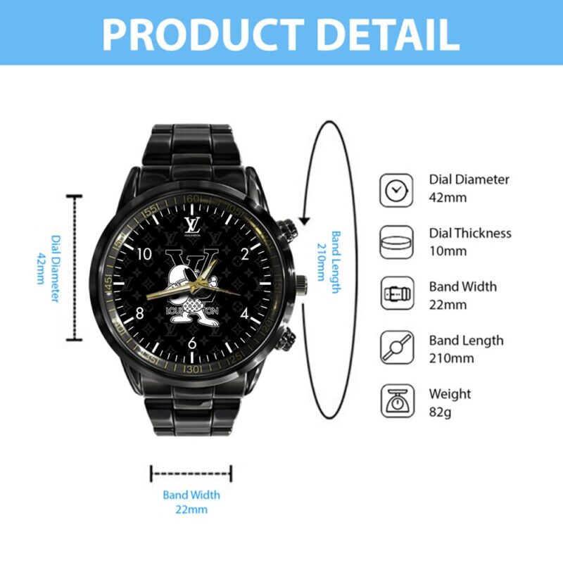 LV Luxury Black Fashion Sport Watch BWL1023 2
