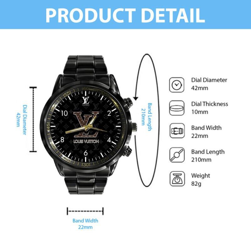 LV Luxury Black Fashion Sport Watch BWL1027 2