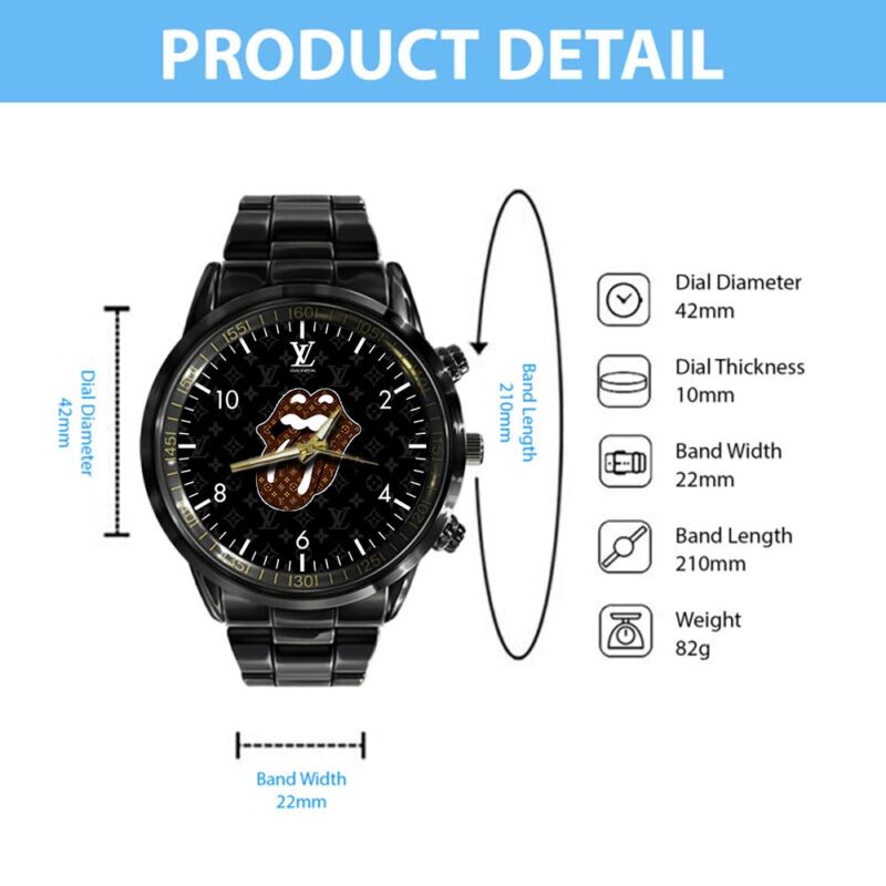 LV Luxury Black Fashion Sport Watch BWL1029 2