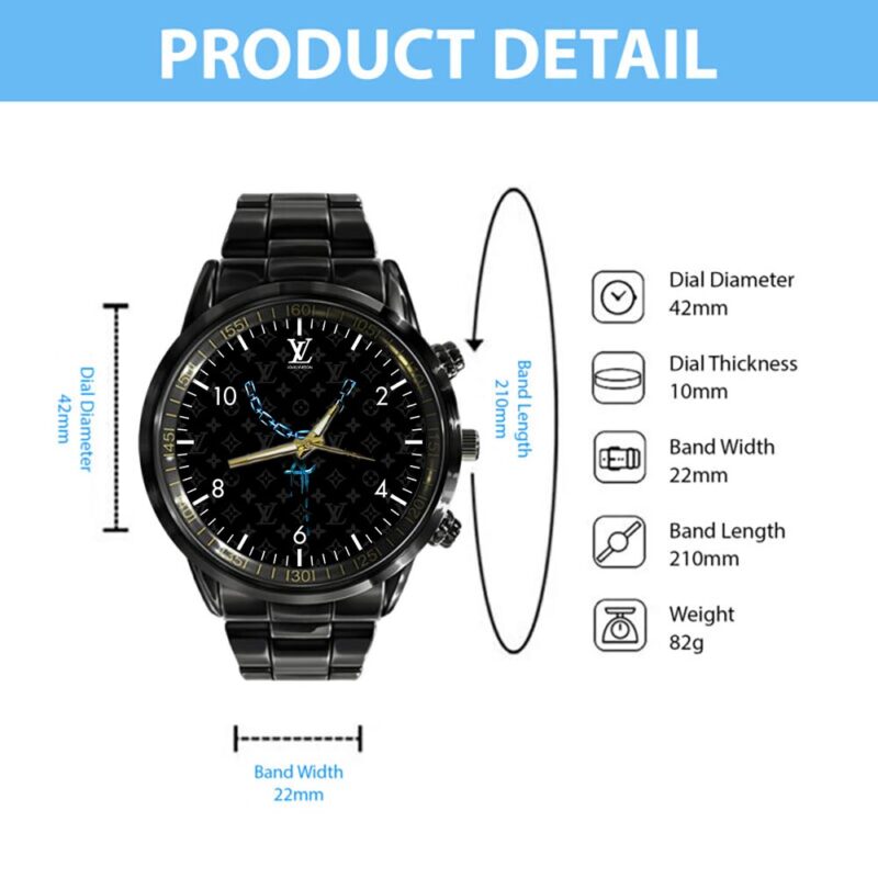 LV Luxury Black Fashion Sport Watch BWL1037 2